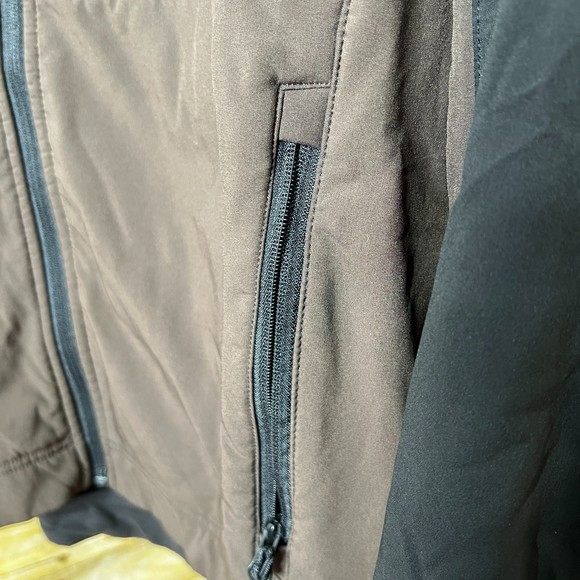 STORM CREEK GUARDIAN SOFTSHELL MEN'S SIZE LARGE BROWN & BLACK JACKET - Picture 6 of 8